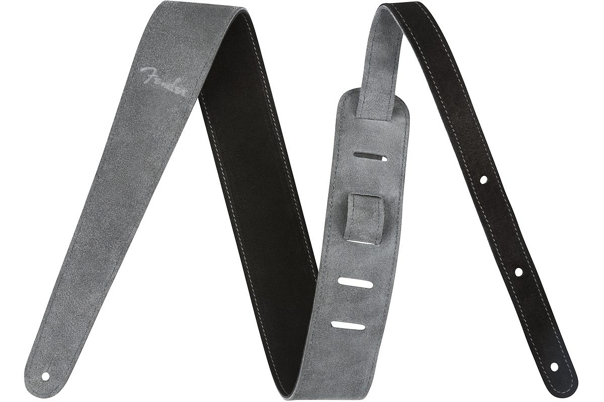 FENDER 2" Suede Strap Black/Gray