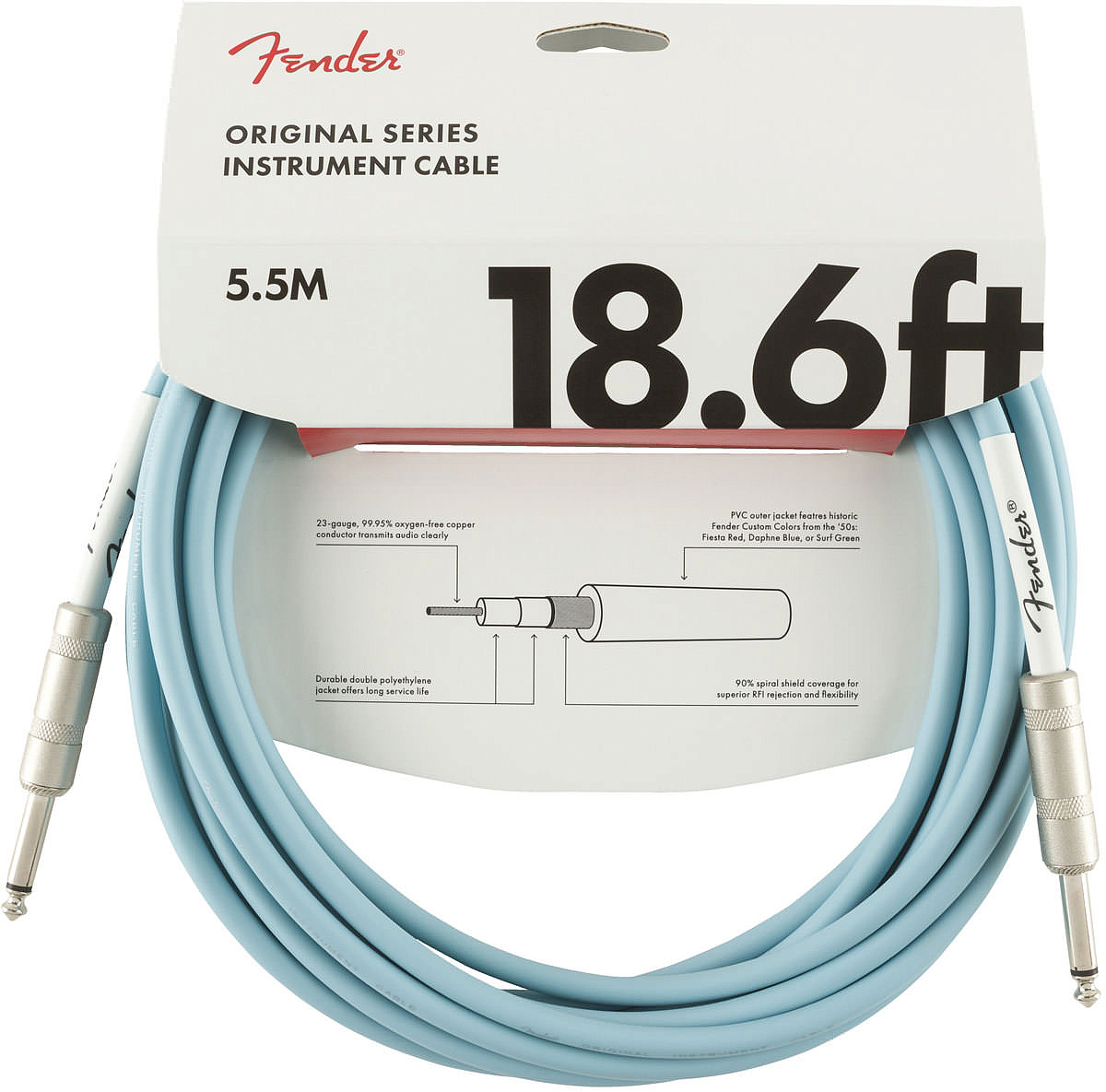 FENDER 18.6" Original INST CABLE Daphne Blue - фото 1