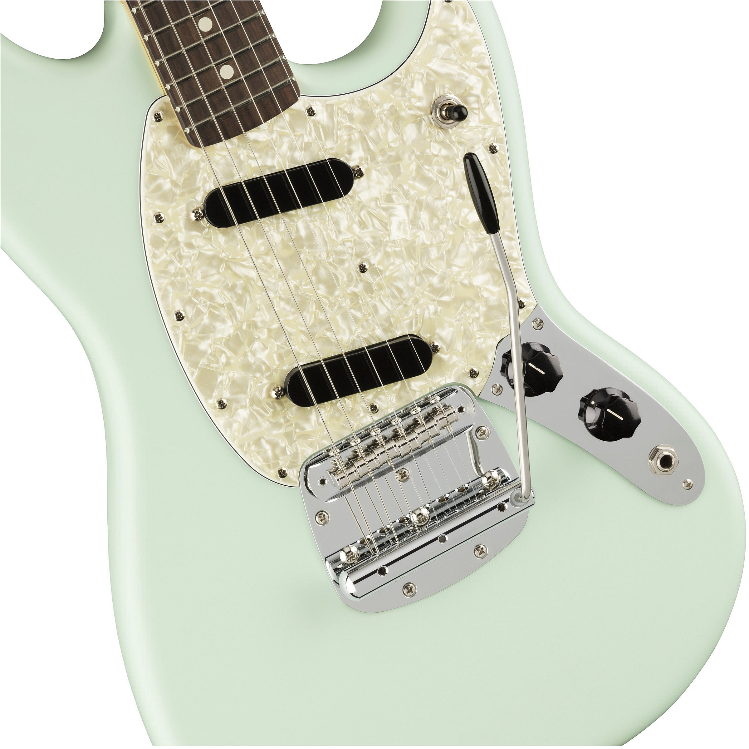 Fender american performer mustang deals satin sonic blue