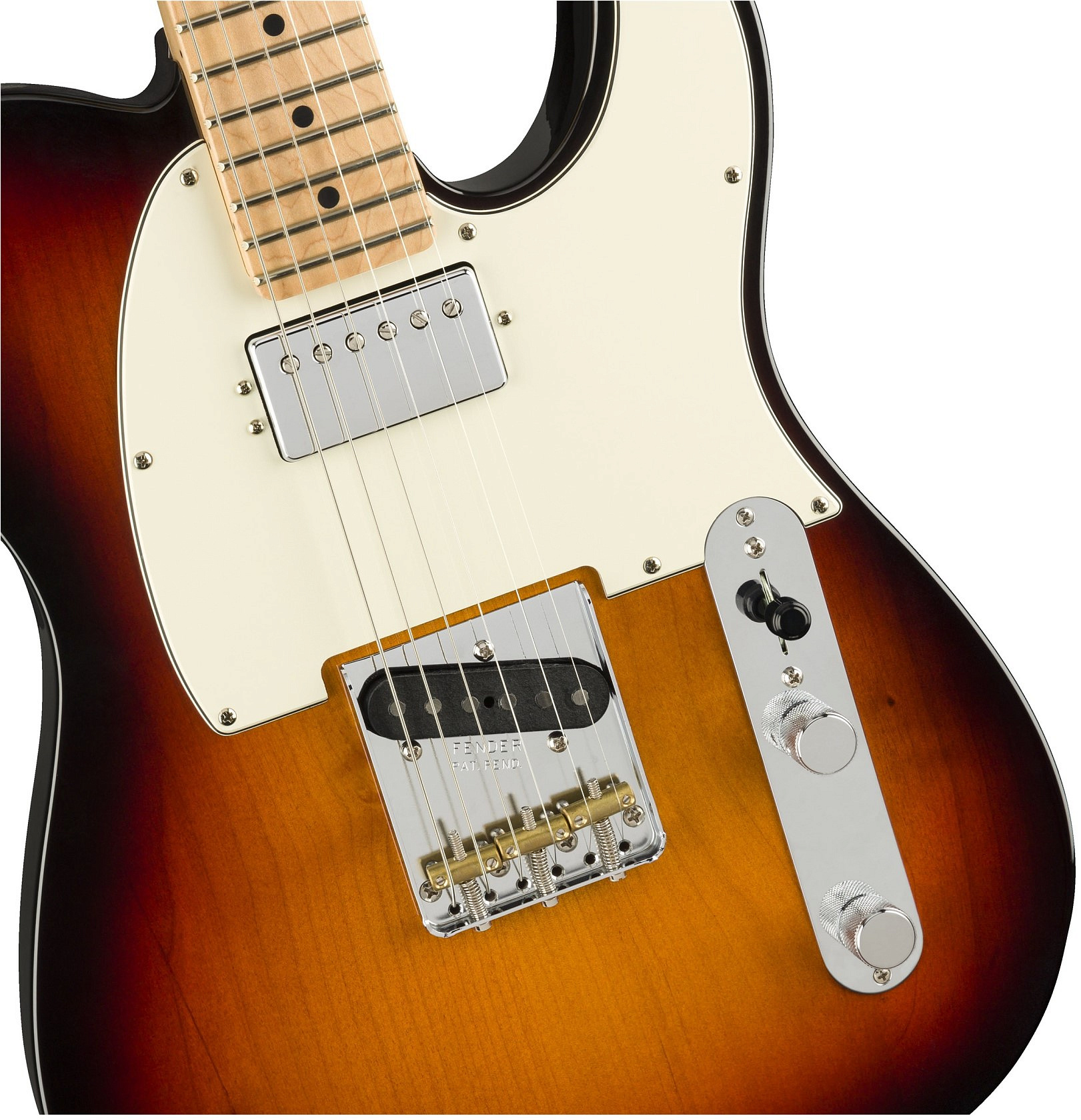 FENDER AMERICAN PERFORMER TELECASTER® WITH HUMBUCKING, MAPLE FINGERBOARD, 3-COLOR SUNBURST электрогитара – фото 3