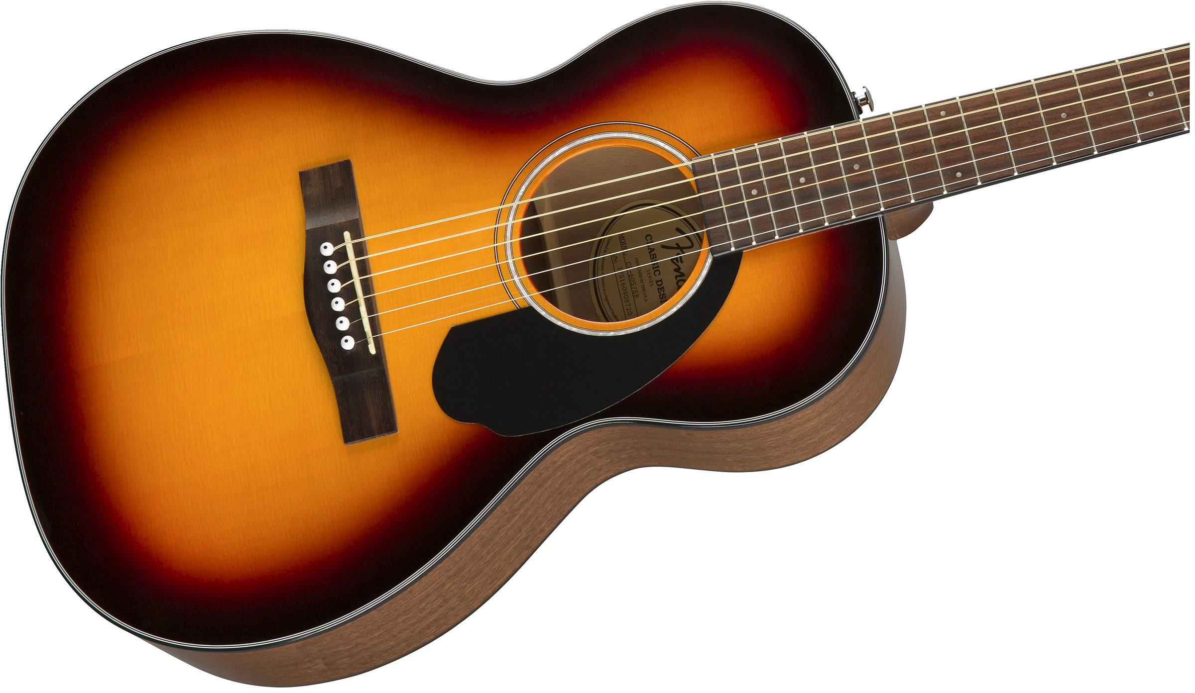 FENDER CP-60S Parlor Sunburst WN акустическая гитара – фото 3