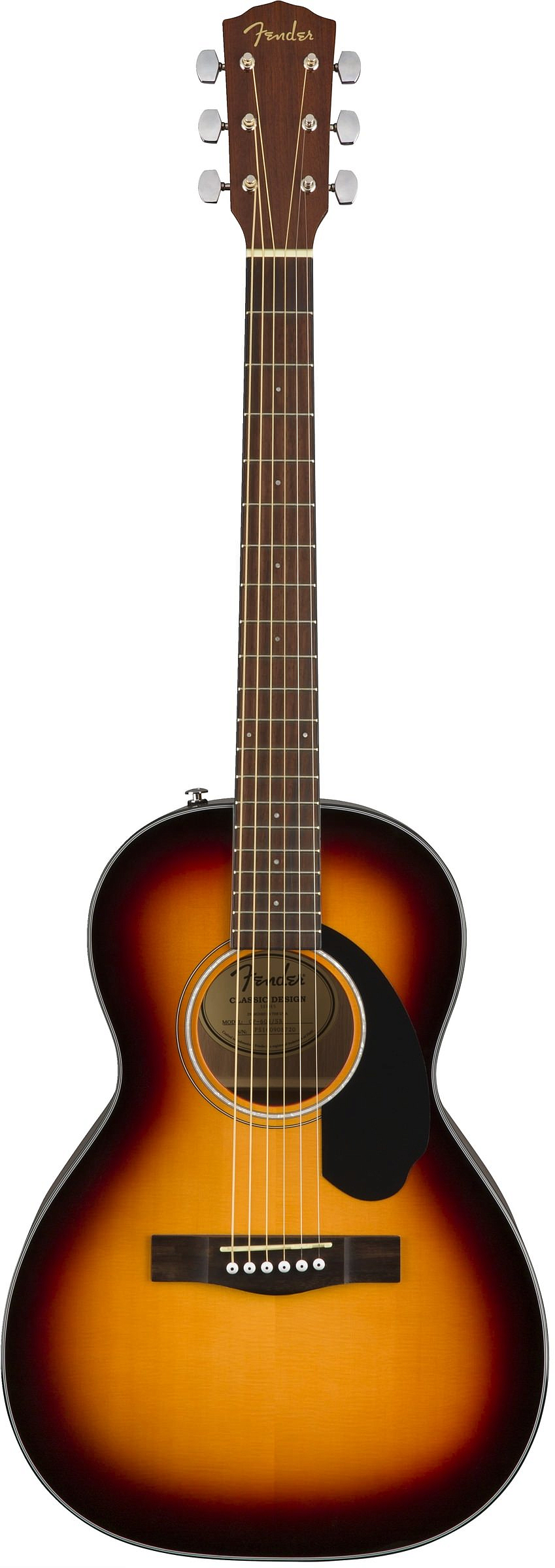 FENDER CP-60S Parlor Sunburst WN акустическая гитара - фото 1